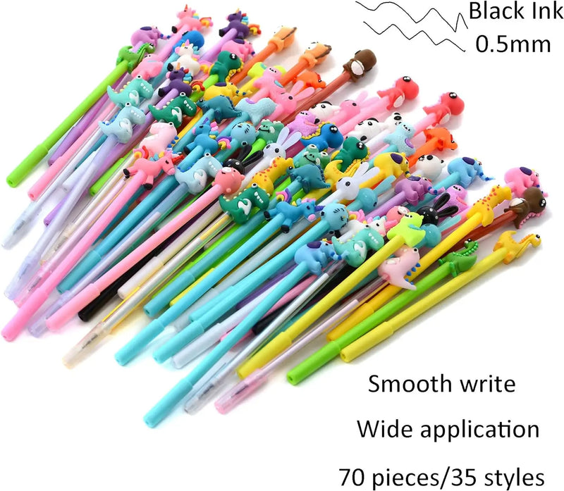 Wholesale Cute Cartoon Novelty Gel Ink Pen Animal Writing Tools 0.5mm Black Ink Kawaii Children's Office School Supplies