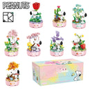 Genuine Anime Snoopy Action Figures Kawaii Cartoon Building Blocks Toy Bricks Assemble Educational Toys For Children Gifts