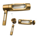 Portable Mini Dry Burning Tobacco Pipe Aluminum Alloy&Glass Hookah Smoking Accessories Gifts