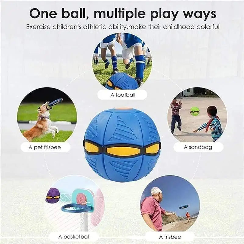 Blue Flying Saucer Ball Outdoor Parent Children Toy Foot Magic Deformation Foot Pressure Decompression Vent Ball