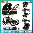 Compact Stroller 3 IN 1, Carseat Stroller Combos, Baby Stroller Multifunctional High Landscape Baby Pram for Toddlers Infant Car