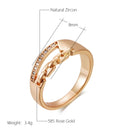 Kinel Unique 585 Rose Gold Color Cross Big Rings for Women Fashion Sparkling Natural Zircon Modern Wedding Party Daily Jewelry