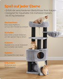 FEANDREA scratching post larger 141cm thick column stable tilt guard cat tree