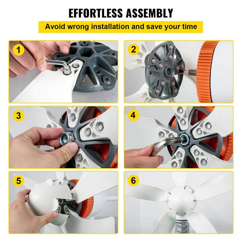 SucceBuy Wind Turbine Generator 300W 400W 500W With MPPT/Charge Controller Windmill RV Yacht Farm Small Wind Generator Home Use