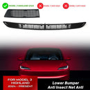 For Tesla Model 3 Highland 2024 Lower Bumper Anti Insect Net Anti Dust Proof Inner Vent Grille Cover Insect-proof Front Cover