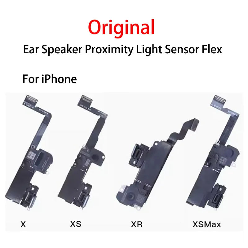 10PCS Original Proximi Light Sensor Flex Cable Ribbon For iPhone X XR XS MAX With Ear Speaker Receiver Earphone Parts