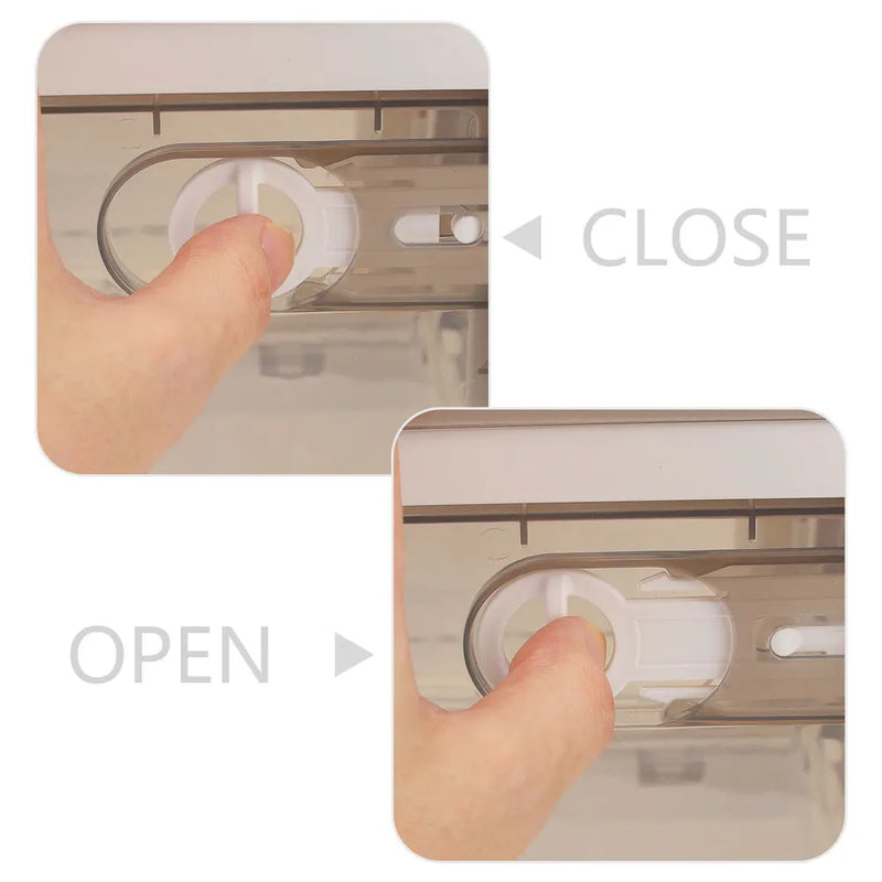 Livingandhome Transparent Folding Storage Box with Wheels