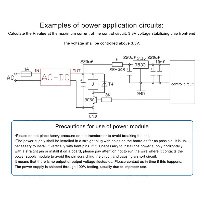 AC-DC 5V 700mA 1000mA 2000mA 3W 5W 10W Precision Buck Converter AC 220V to 5V DC Step Down Transformer Power Supply Module