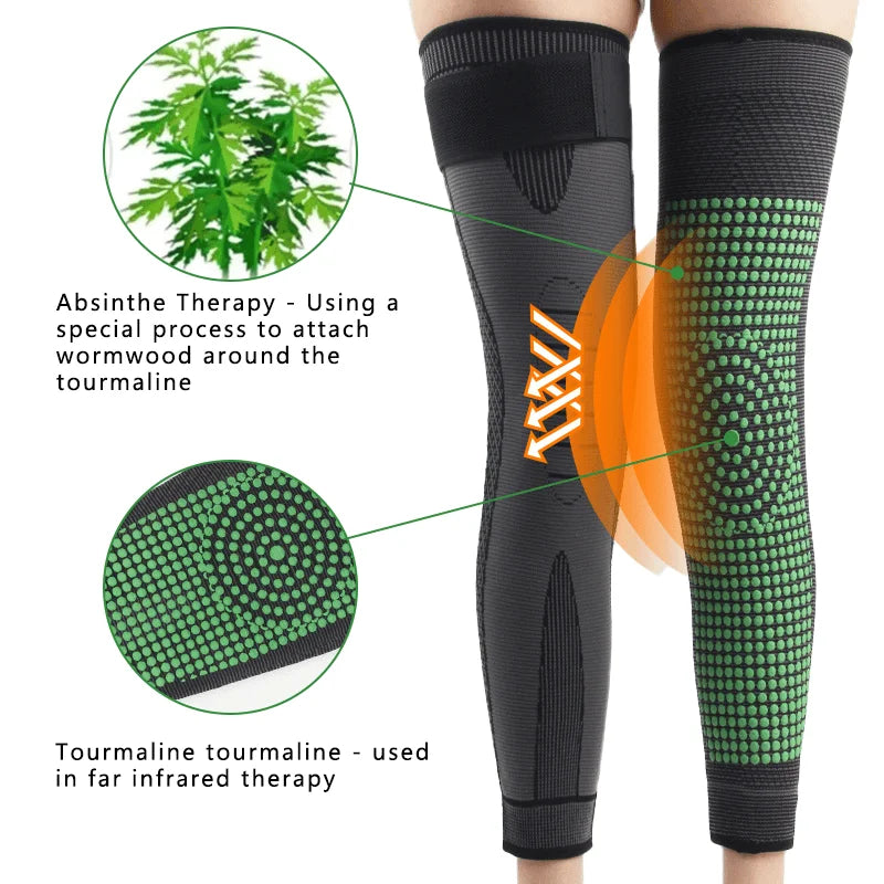 1pcs-Tourmaline Acupressure Self-Heating Knee Brace Protector Unisex Elastic Shaping Knee Protector Leg Sleeves for Sports