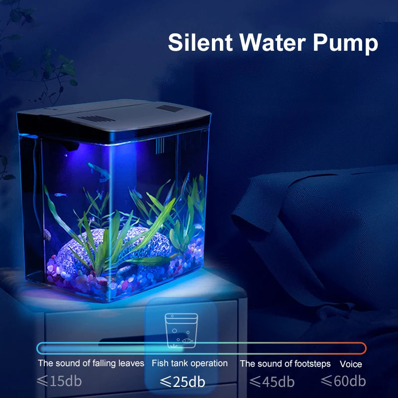 Fish tank living room small mini Douyu tank household tabletop ecological tank self circulating back filter goldfish tank