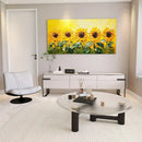 Vibrant sunflower canvas art - "Summer Messenger" warm greetings, 1.5 inch thick pine frame, interior decoration