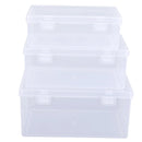 PP Storage Box Transparent Desktop Organizer Large Capacity Stickers Pencil Subpackage Holder Stationery