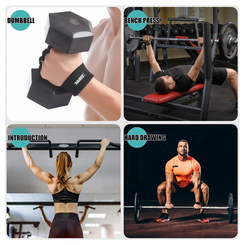 1 Pair Weight Lifting Gloves Training Gym Grips Fitness Glove Women and Men Crossfit Bodybuilding Wristbands Hand Palm Protector