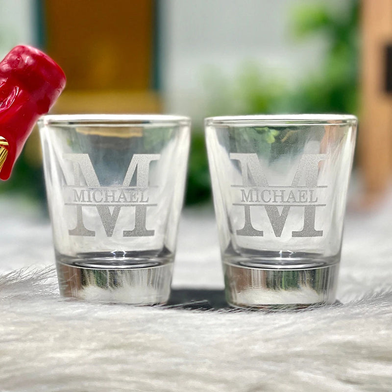 Personalized Wedding Favors Shot Glasses Custom Engraved Logo Whiskey Monogrammed Cup Bachelor Party Best Man Groom Gifts