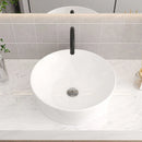 Modern Counter Round White Bathroom Sink Art Basin