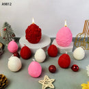 Easter Egg Silicone Candle Mold 3D Flower Relief Spherical Crafts Resin Plaster Cement Casting Molds Valentine's Day Gift Making