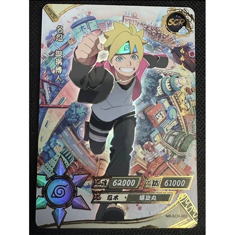 Kayou Naruto SCR 01~02 Series Anime Characters Collection Card Uzumaki Naruto Uzumaki Boruto Christmas Birthday Gift Toys