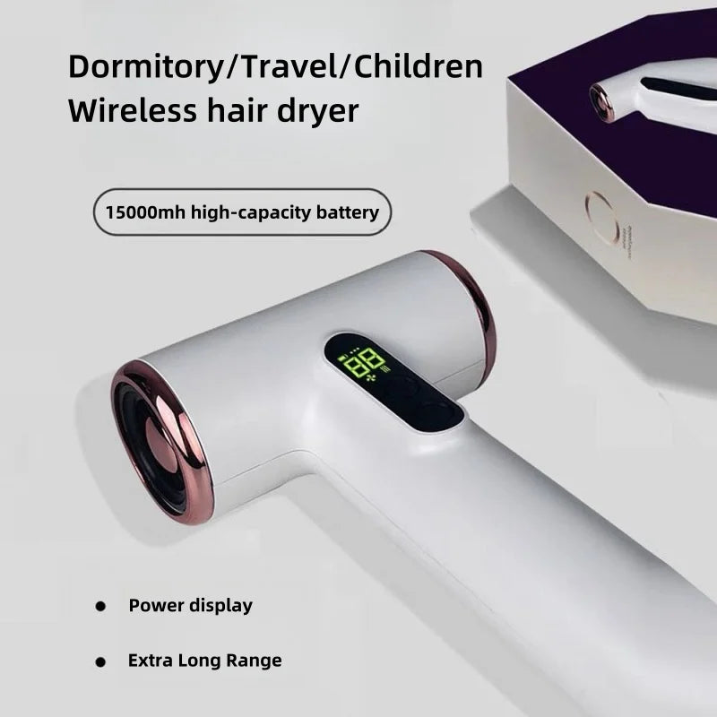 Hot Selling High-Value Wireless Hair Dryer With Wireless Use Of Cold And Warm Air For Children's Dormitory Travel USB Charging