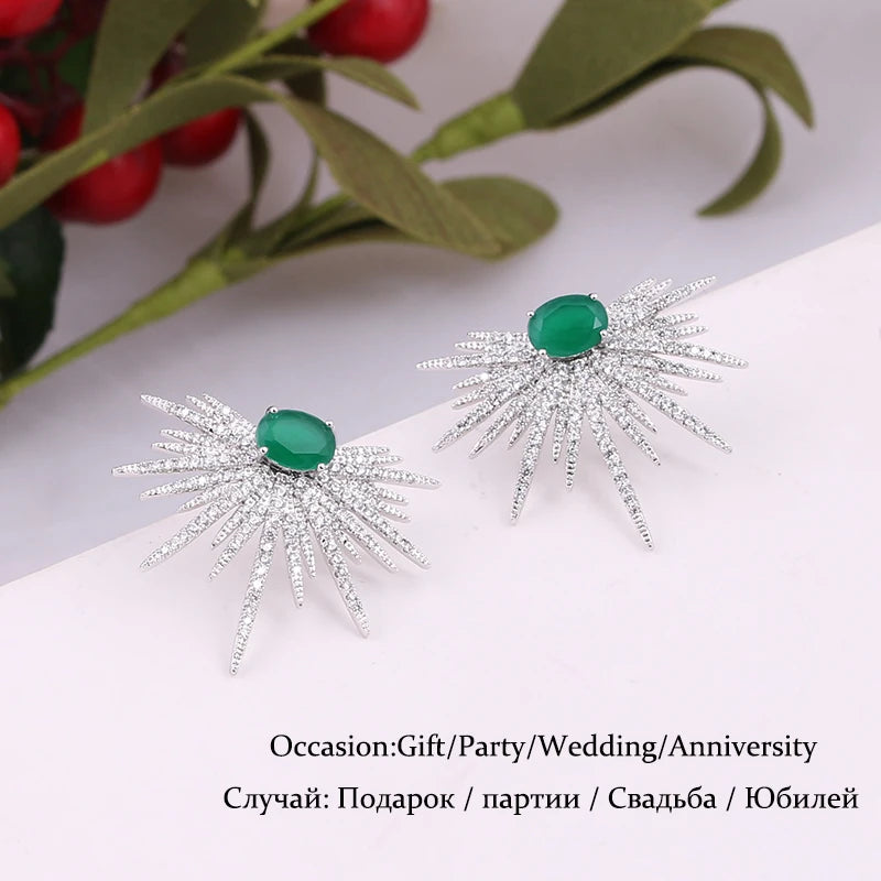 New Arrival Earrings For Women Temperament White Zircon Rhinestones Unique Design Brand Earings Fashion Jewelry Bijoux AE210