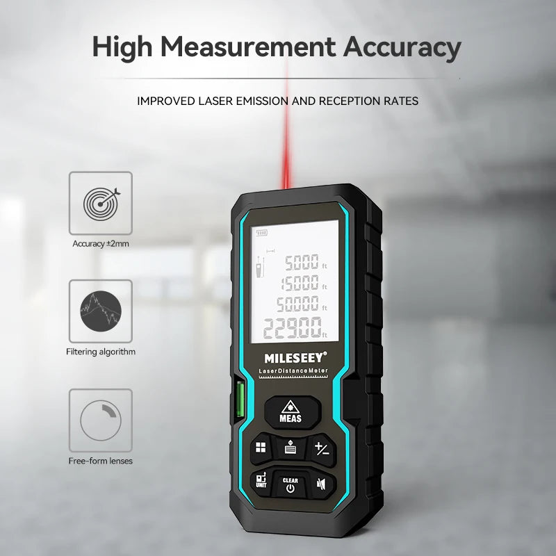MILESEEY Laser Rangefinder S6 40M 60M 80M 100M Laser Diatance Meter IP54 Electronic Ruler Useful Measurement Tool