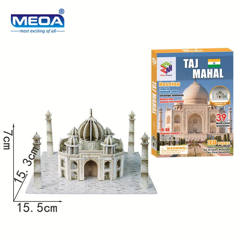 40 Style World Famous Architecture Building 3D Puzzle Model Construction Jigsaw Puzzles Toys For Kids Christmas Gift