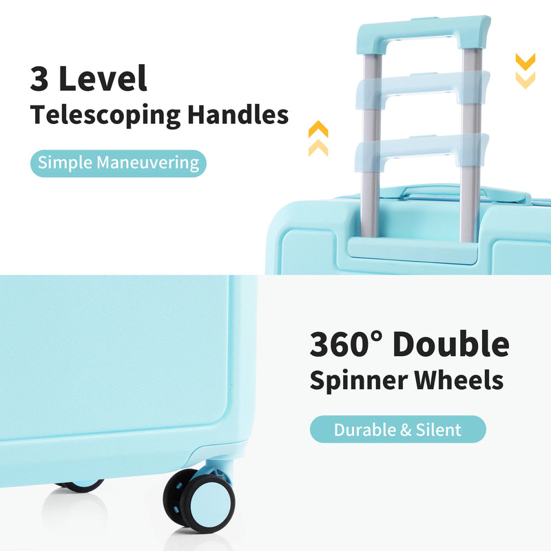 4 Piece Luggage Set with Compression Packing Cubes for Suitcase Expanable Spinner Wheels Lightweight Suitcase with TSA Lock