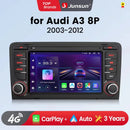 Junsun 7 "Wireless CarPlay for Apple Android Auto Car Radio for Audi A3 8P S3 2003-2012 GPS tereo Multimedia 4G 8core RDS