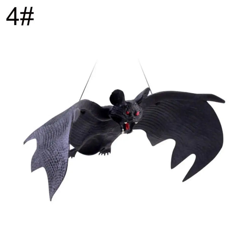 Halloween Simulation Rubber Bat Hanging Ornament Party Decor Prank Toy Prop