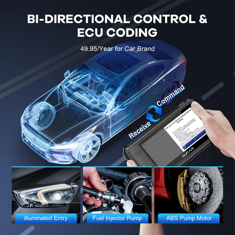 MUCAR VO6 Car Diagnostic Tool 28 Reset Lifetime Free Bidirectional Scan Tool All Systems Diagnosis Auto OBD2 Scanner
