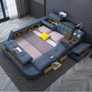 Multifonction Unique Modern Double Bed Storage King Salon Queen Double Bed Leather Smart Letto Matrimoniale Bedroom Furniture