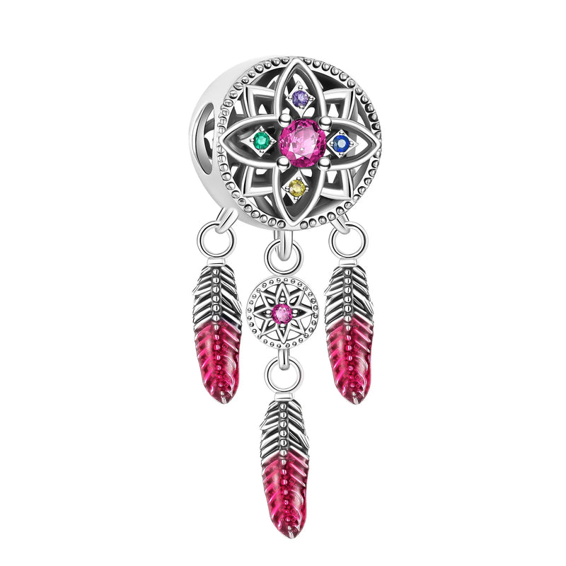 2023 New Dreamcatcher Hot Air Balloon Flower Fit Original Pandora Charms Bracelet Women Jewelry DIY Gift