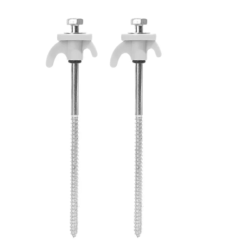 10/2pcs Metal Tent Spikes Camping Pegs Drill in Ground Anchors Heavy Duty Spiral Screw with Hex Socket Stakes Camping Stakes