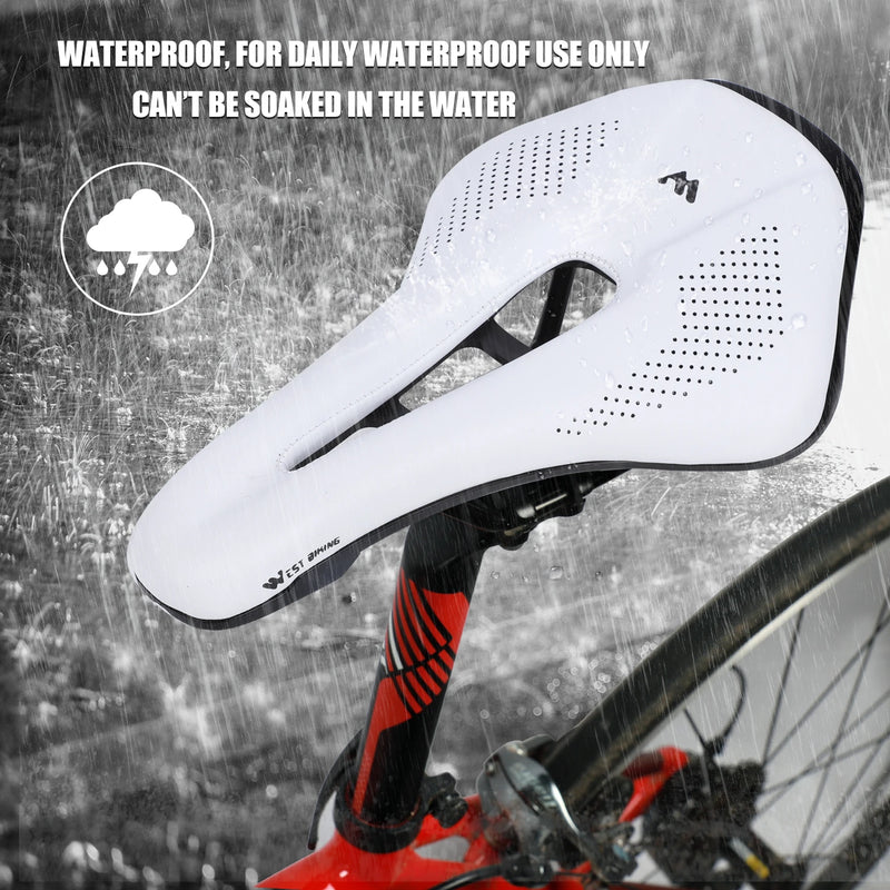 WEST BIKING Bicycle Saddle Seat Road Mountain Bike Cushion For Men Women PU Leather Shockproof Racing Saddle MTB Cycling Saddles