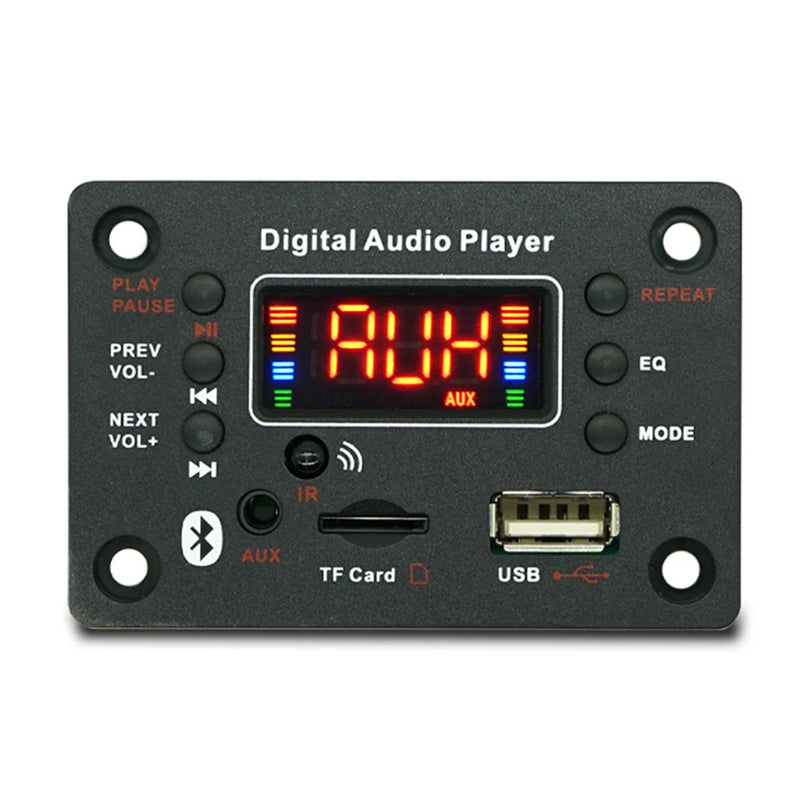 Wireless Bluetooth 5.0 MP3 WMA Decoder Board Car Audio USB TF FM Radio Module Color Screen MP3 Player with Remote Control 12V