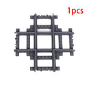 City Train Station Platform Traffic Light Cave Flyover Tracks Straight Curved Rails Building Block Bricks Technican Creative Toy