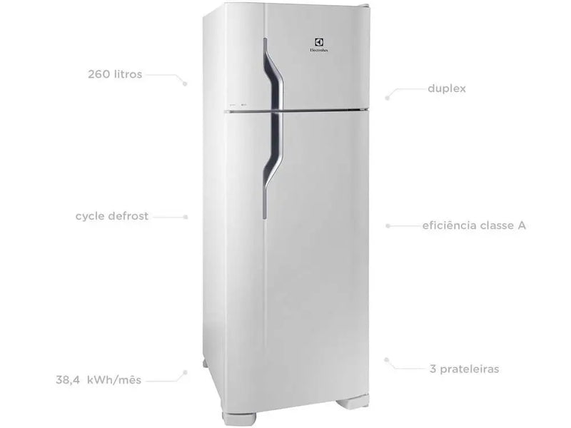 Refrigerator/Cooler Electrolux Cycle Defrost Duplex White 260L DC35A - 220V