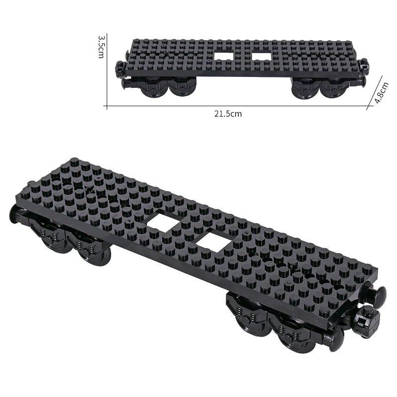 MOC City Creative Idea Technical Train Base Wheel Carriage Building Blocks Bricks Assembled DIY Toys for Kids Christmas giftS