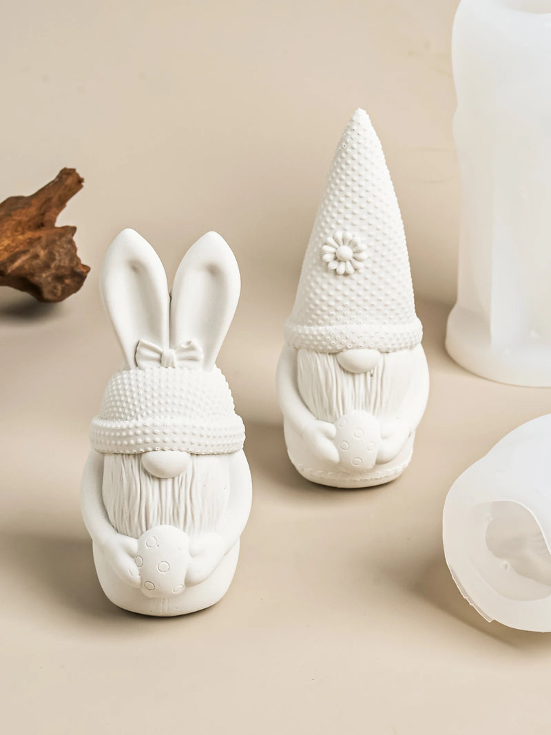 3D Beard Dwarf Easter Egg Silicone Mold Scented Candle Making Supplies Handmade Soap Plaster Ornaments Molds Home Party Decor