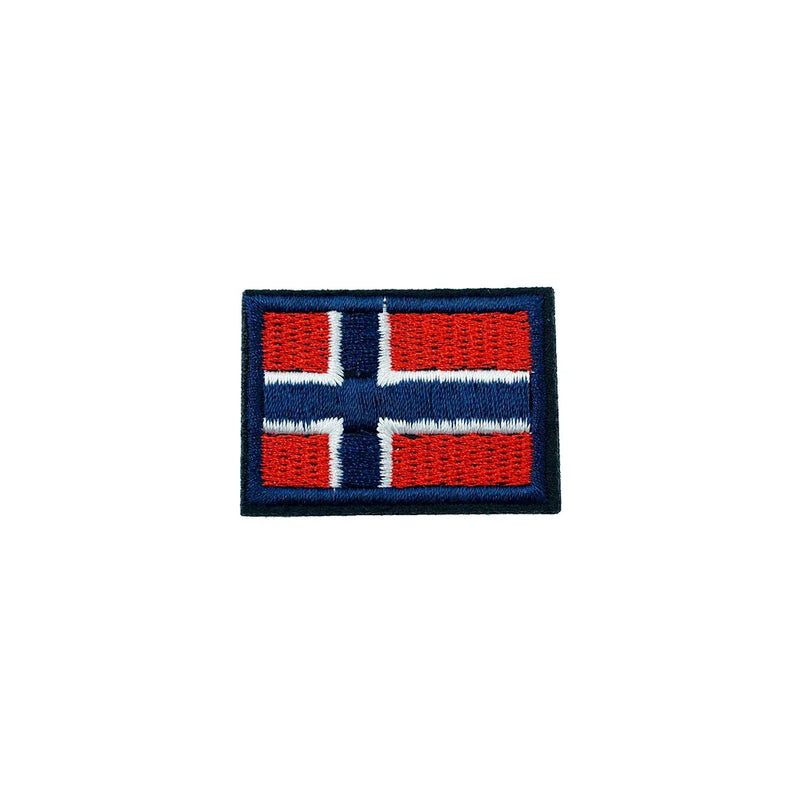 Norway (Size:3.0X4.0cm) Embroidered Patch Iron on Sewing Applique Cute Fabric Clothes Shoes Bag DIY Decoration