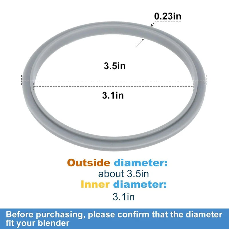 2 Pack Gray Gasket Replacement Parts Compatible with NutriBullet 600W 900W Blenders NB-101B NB-101S NB-201