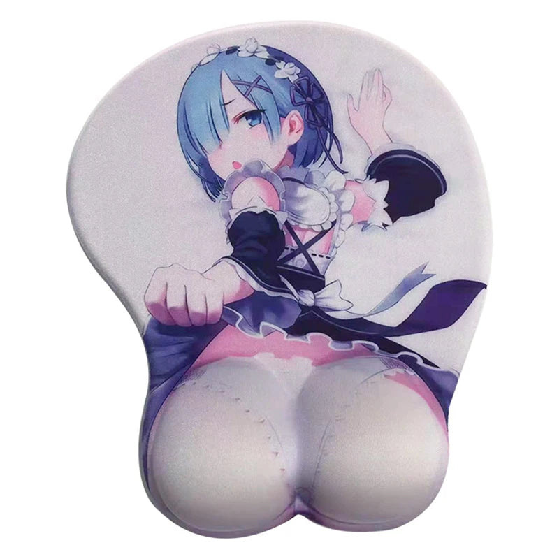 Creative Anime Ergonomic Mouse Pad with Wrist Rest Non-Slip Rubber Pad Under Hand Office on The Table Hand Cushion Wrist Support