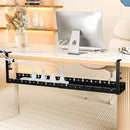 Under Desk Cable Management Tray Clamp Mounted Under Desk Cable Shelf Retractable Cable Storage Rack for Cords Wires Power Strip