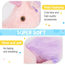 LED Light Luminous Unicorn Plush Toy Night Light Glowing Cotton Cute Toy for Girls Pink Stuffed Animals Toy for Children
