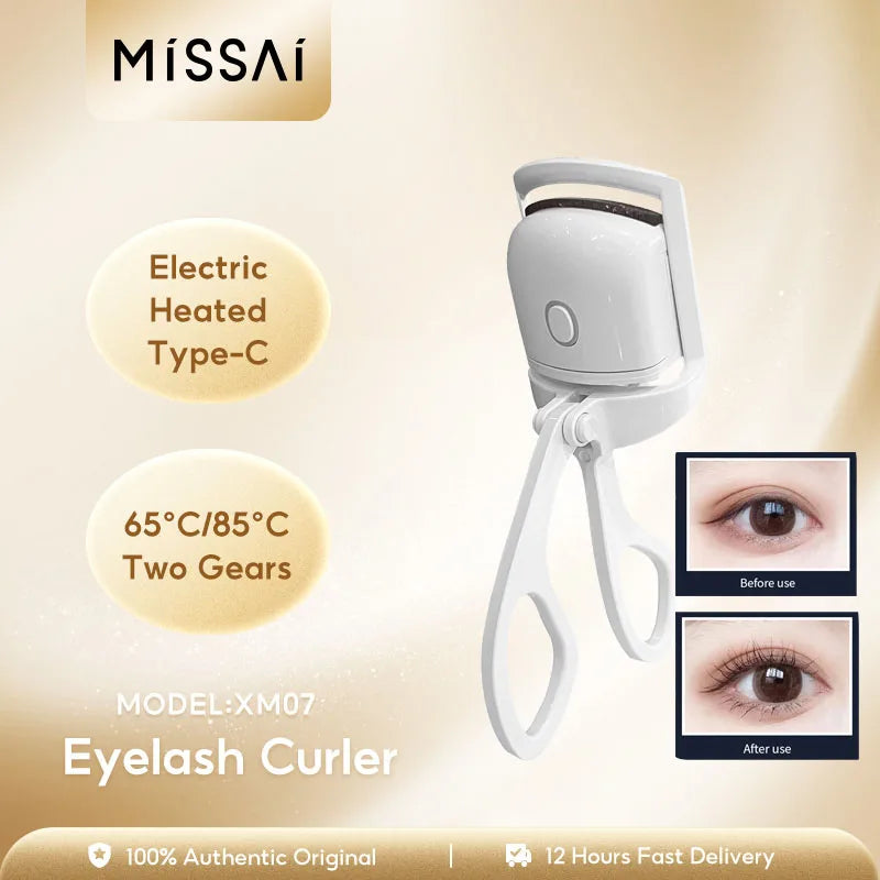 Missai SQ-X001 Portable Electric Eyelash Curler Charging Model Fast Heating Portable Shaping and Lasting Curling Eyelash Clip