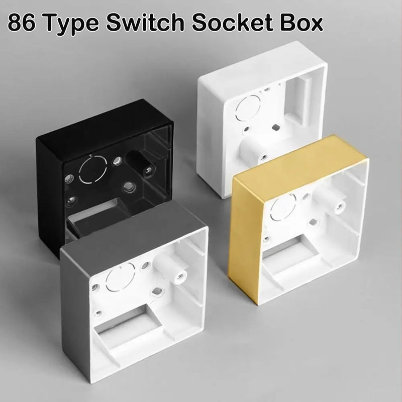 PVC Switch And Socket Apply On-Wall Mount 86 Type External Mounting Box Wall Surface Junction Box Switch Socket Box