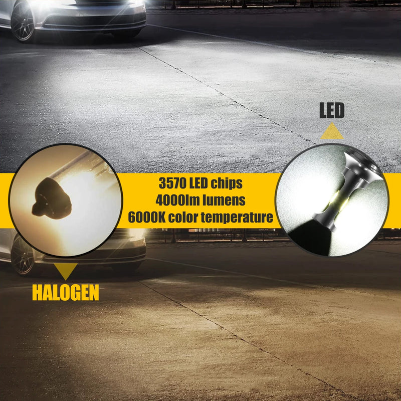 2pcs H7 LED Headlight Bulbs 360 Degree Beam Angle Car LED Fog Light Bulb 6000K Super Bright Car Headlight Bulbs Lampada DC12-24V