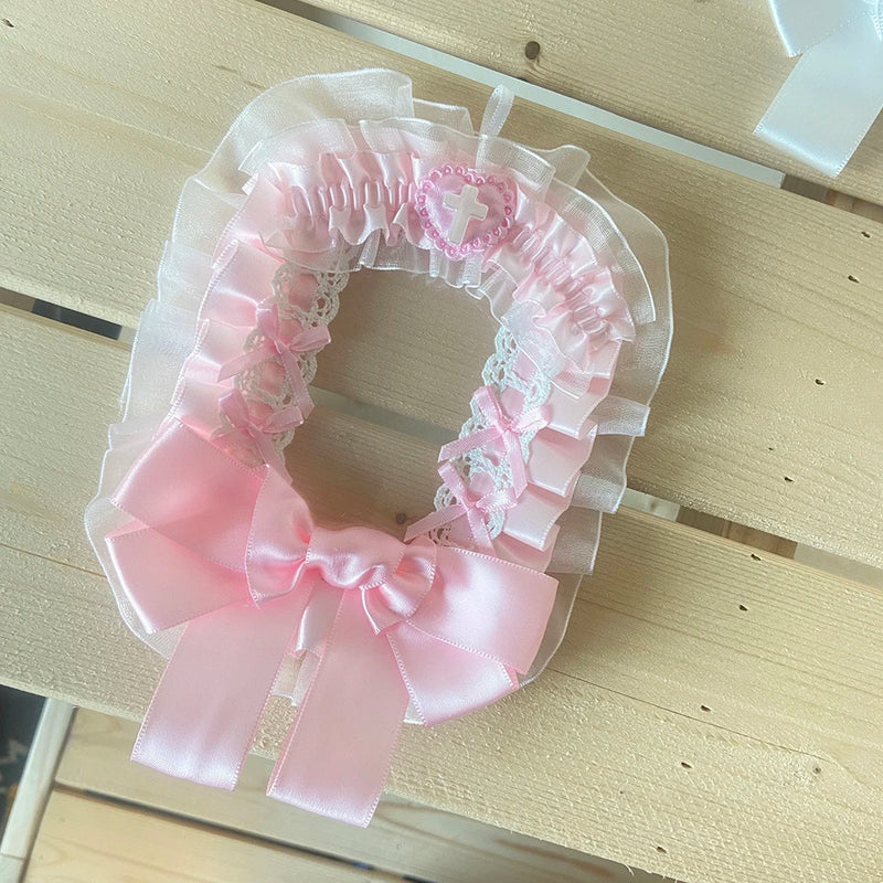 Ribbon Handmade Bowknot Lace Cards Sleeve 3 Inch Anime Ita Bag Ornament Photocard Holder Idol Photo Display Postcard Toploader