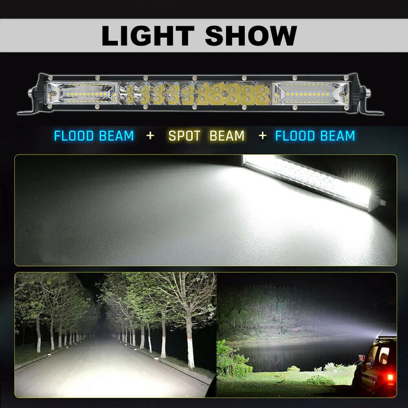 Slim 8" 20" 32" LED Light Bar Off Road 12V 24V LED Light Bar/Work Light For Car Combo 4x4 Led Bar Jeep Truck ATV SUV 12V 24V