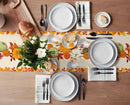 Autumn Thanksgiving Pumpkin Maple Leaf Linen Table Runners Dresser Scarf Decor Reusable Dining Table Runners Wedding Decorations