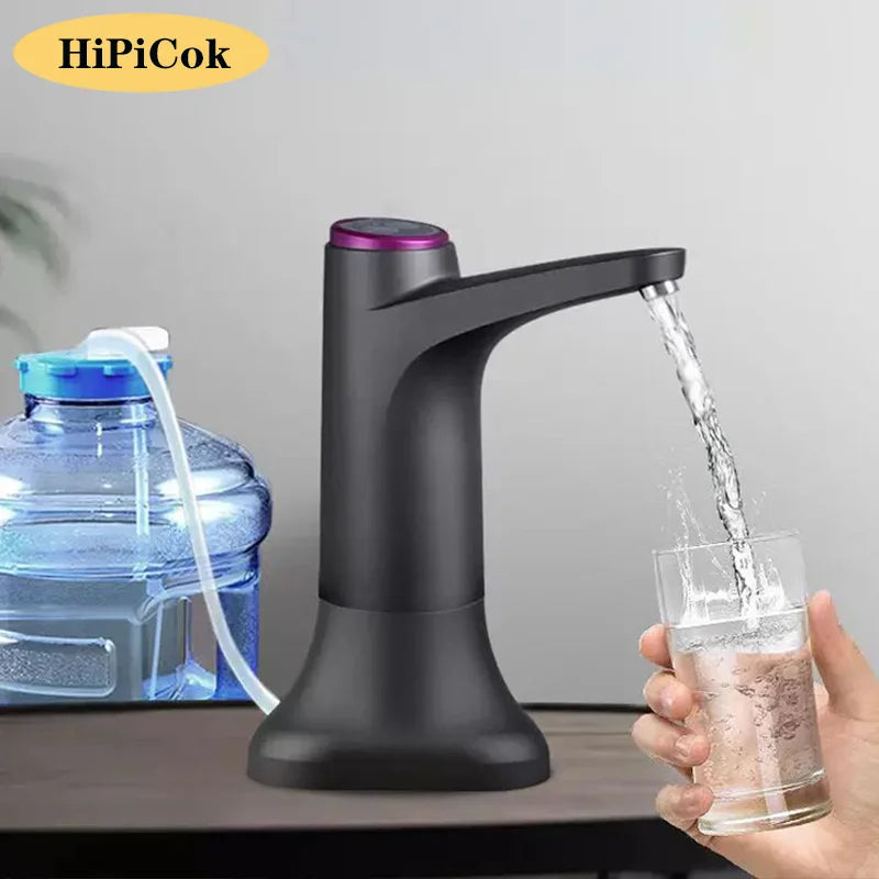 HiPiCok Water Pump 19 Liters Water Dispenser Mini USB Charging Automatic Electric Water Gallon Bottle Pump Drink Dispenser